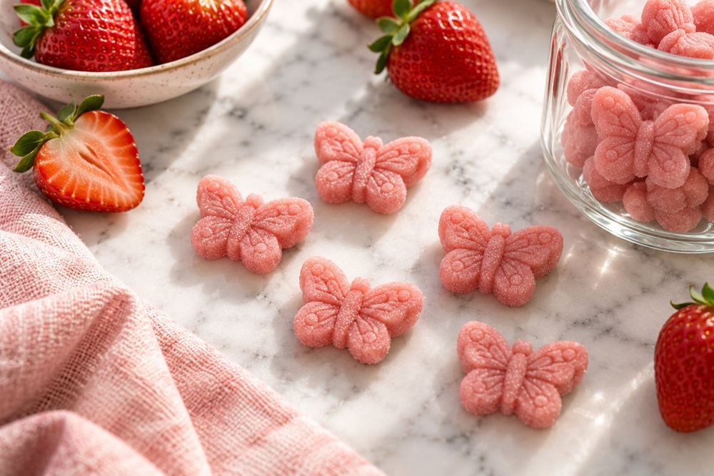 Strawberry milk heart charms