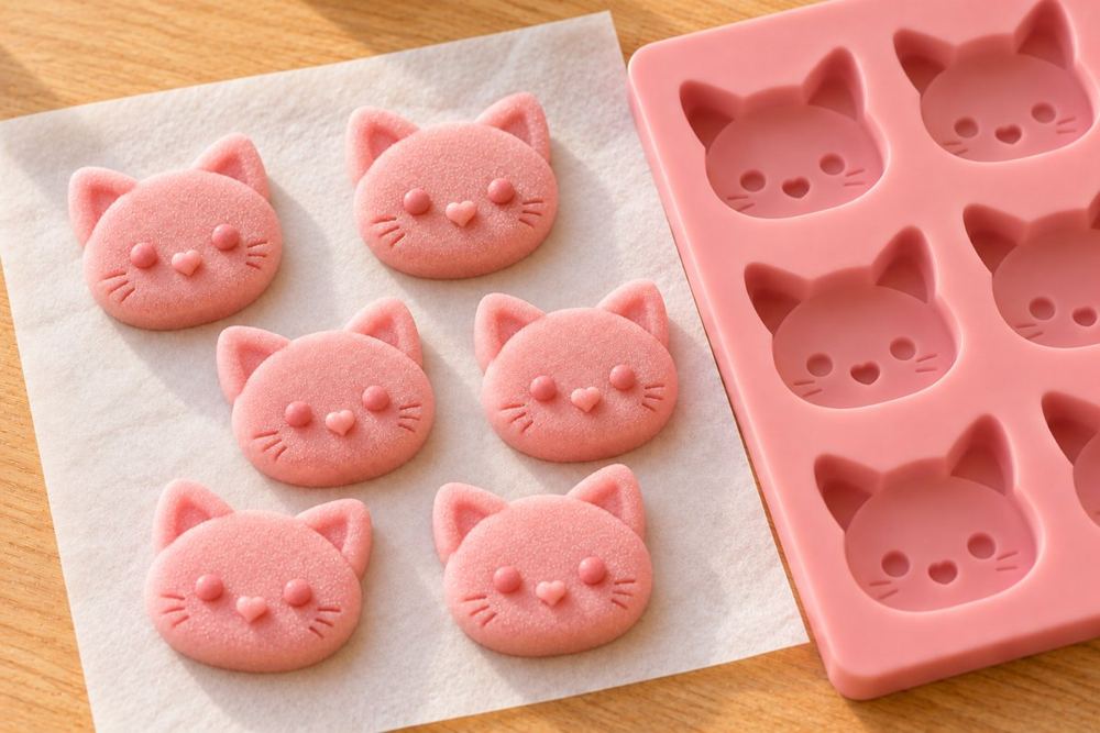 Pink kitten charms