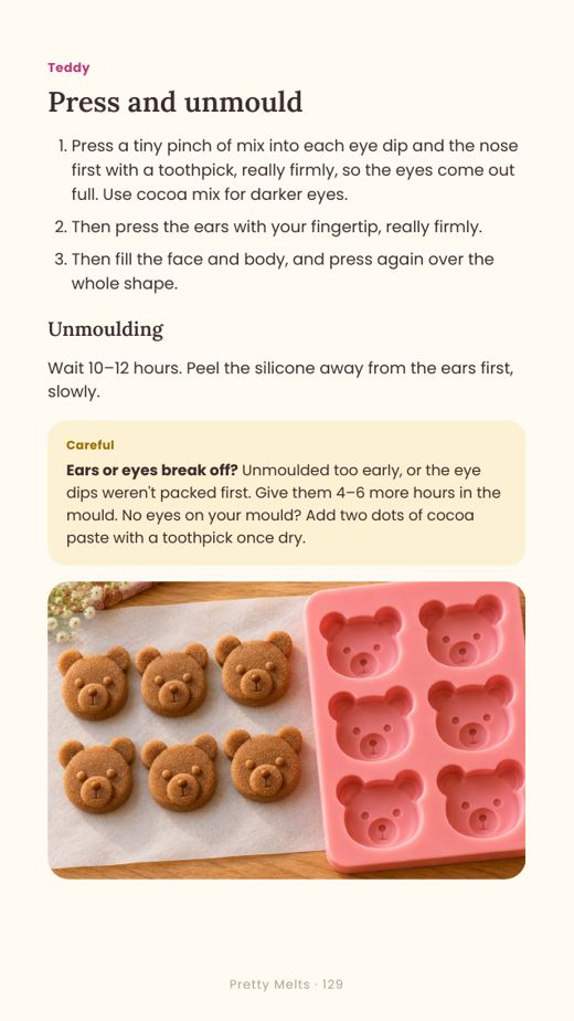 Course page: teddy shape lesson with mould photo